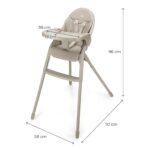 Kinderkraft DINNLY Hochstuhl – Kombihochstuhl mit Sicherheitsgurten für Babys ab 6 Monaten – Bild 12