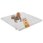 sleepling Laufgittermatratze 100x100 cm – Komfortschaum mit Oeko-TEX für Babys