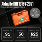 WERKSTEIN® Erste Hilfe Kasten DIN 13157:2021 – Verbandskasten mit Wandhalterung für Betrieb & Zuhause – Bild 2
