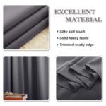 PONY DANCE Verdunkelungsvorhang 245x140 cm Grau – Thermovorhang mit Ösen für Schlafzimmer – Bild 7