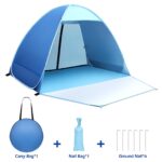 HAOYAO Pop-up Strandmuschel für 2–3 Personen – UV-Schutz UPF 50+ Wurfzelt – Bild 8