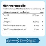 Omega 3 Kapseln 400er – 1000mg Fischöl mit EPA & DHA – 1+ Jahr Vorrat – Bild 3
