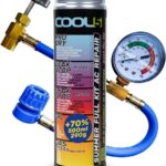Cool5 R134a Klimaanlagen-Kältemittel 290g mit Druckleitung & Manometer – 5in1 Nachfüllset