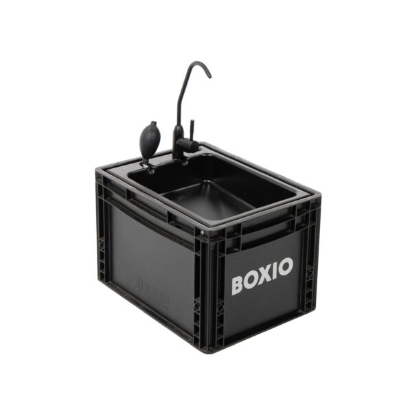 BOXIO WASH: Mobiles Spülbecken 40x30 cm mit Handpumpe – Campingwaschbecken ohne Strom