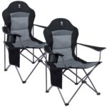 EVER ADVANCED Campingstuhl 160 kg belastbar – Faltbar mit Hochlehner für Camping & Garten