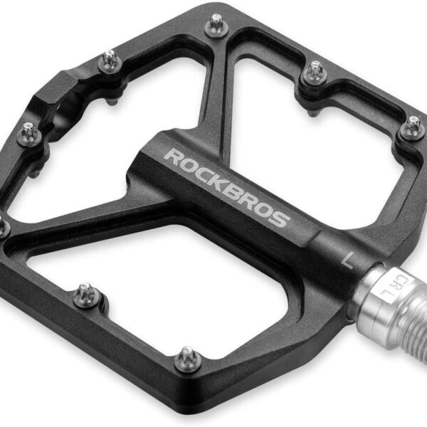 ROCKBROS Flat Pedale 9/16 Zoll – CNC-Aluminium mit Rutschfestem Grip für MTB & Rennrad