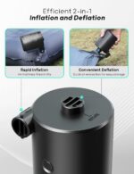 QPAU Elektrische Luftpumpe mit 5000mAh Akku – Tragbare Pumpe für Camping & Outdoor – Bild 5
