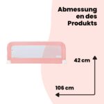 Safety 1st Portable Bed Rail – Klappbares Bettgitter für Kinder 18 M.–5J., Pink – Bild 5