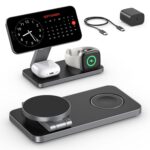 QTlier 3-in-1 Induktive Ladestation mit MagSafe – 20W Schnelllader für iPhone & Apple Watch