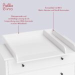 BELLABINO Oti Wickelaufsatz – Wickeltischaufsatz für Malm, Hemnes, Nordli in Weiss – Bild 6