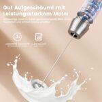 Maestri House Wiederaufladbarer Milchaufschäumer – Elektrischer Schaummacher aus Edelstahl – Bild 4