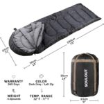 SOULOUT Schlafsack 3–4 Jahreszeiten 220 × 83 cm – Wasserdicht & Leicht für Camping – Bild 2