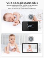 GHB Babyphone 5 Zoll HD mit Nachtsicht & 5000mAh Akku – Sichere Babyüberwachung – Bild 5