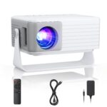 AKIYO O1 Mini Beamer 720P – 360° drehbar mit Auto Keystone & 16000L für Heimkino