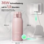 Momcozy Tragbarer Flaschenwärmer 500 ml – Kabelloses Schnellwärmen für unterwegs & Reisen – Bild 3
