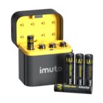 iMuto AAA Lithium Akkus 8er Pack mit USB-C Ladegerät – 1300mWh Wiederaufladbare Batterien