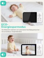 GHB Babyphone mit Kamera – 3,2 Zoll LCD, Nachtsicht & Temperatursensor für sichere Überwachung – Bild 3