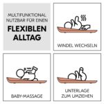 hauck Baby Wickelauflage 70 x 50 cm Change N Clean Cork – Sichere PUR-Schaum Wickelmatte ab Geburt – Bild 5