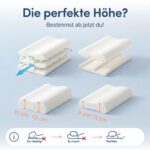 Blumtal Orthopädisches Nackenstützkissen mit Memory Foam – Höhenverstellbar für alle Schlafpositionen – Bild 2