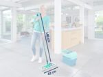 Leifheit Bodenwischer Profi XL Micro Duo – Rückenschonender Wischmop 146 cm mit Fussklick – Bild 3