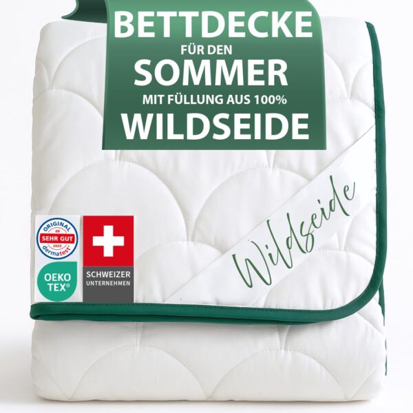 Welldora Sommerdecke 135x200 mit Wildseide – Kühldecke für erholsamen Schlaf