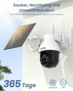 aosu 2K Solar Überwachungskamera Aussen – 360° Tracking, Farbnachtsicht & Akku – Bild 6