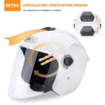 LIONCIANO Motorradhelm mit ABS & PC-Visier – Sicherheitsgetesteter Jethelm für Motorrad & Roller – Bild 3