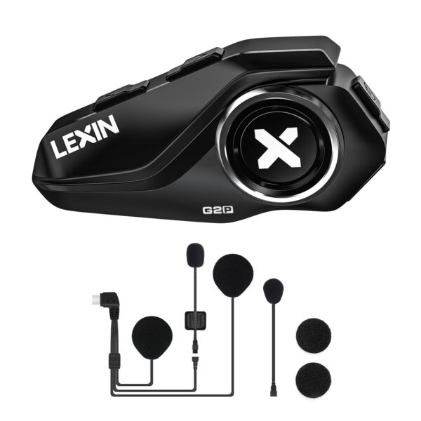 LEXIN G2P Motorrad Bluetooth Headset – Kommunikationssystem für bis zu 6 Personen