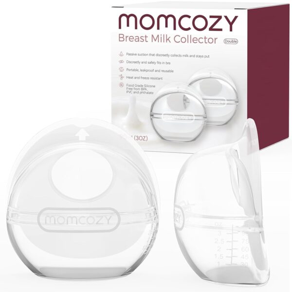 Momcozy 90 ml Milchsammler Silikon – Wiederverwendbar für Stillende Mütter, 2er Set