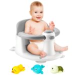 JOY ANAN Babybadesitz für 6-24 Monate – Sicherer Badewannensitz mit 360° Schutz