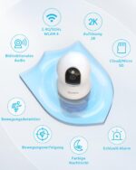 blurams 2K WLAN Kamera 360° mit Vollfarb-Nachtvision & AI-Bewegungserkennung – Babyüberwachung & Haustiermonitor – Bild 2