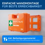 FLEXEO Erste-Hilfe-Koffer DIN 13157:2021 – Verbandkasten gefüllt mit Wandhalterung für Betrieb & Zuhause – Bild 4