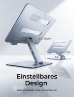 CIRYCASE Laptop Ständer höhenverstellbar – ergonomischer Aluminium Stand für MacBook & HP – Bild 7
