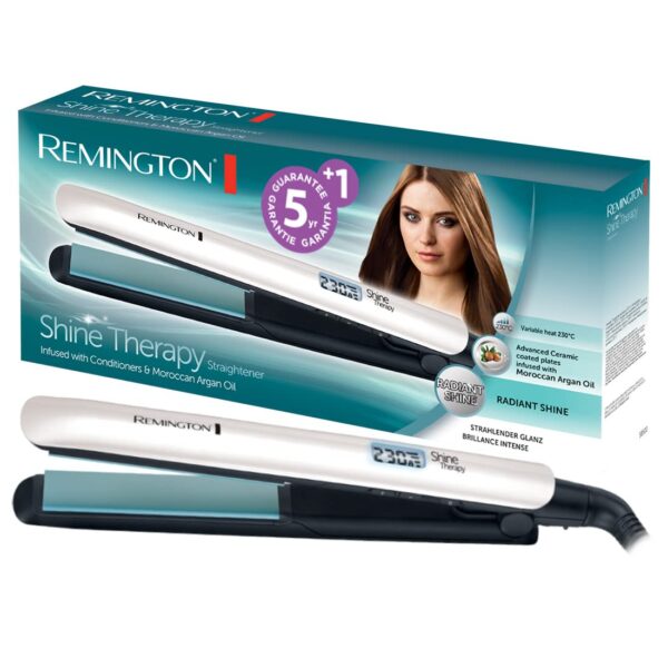 Remington Glätteisen S8500 Shine Therapy – Premium Haarglätter mit Arganöl & Vitamin E