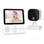 OBVHNUA Babyphone mit Kamera 720P – Ohne WLAN, 12h Akku & Nachtsicht