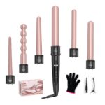 NWOUIIAY Lockenstab Set 6 in 1 mit LCD – Professionelles Styling für alle Haartypen