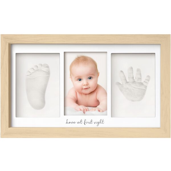 KeaBabies Hand- und Fussabdruck Set mit Holzrahmen – Personalisiertes Andenken für Neugeborene