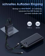 PDBEST PowerBank 50000mAh – 22,5W Schnellladung mit 3-in-1 Kabel für iPhone & Android – Bild 5