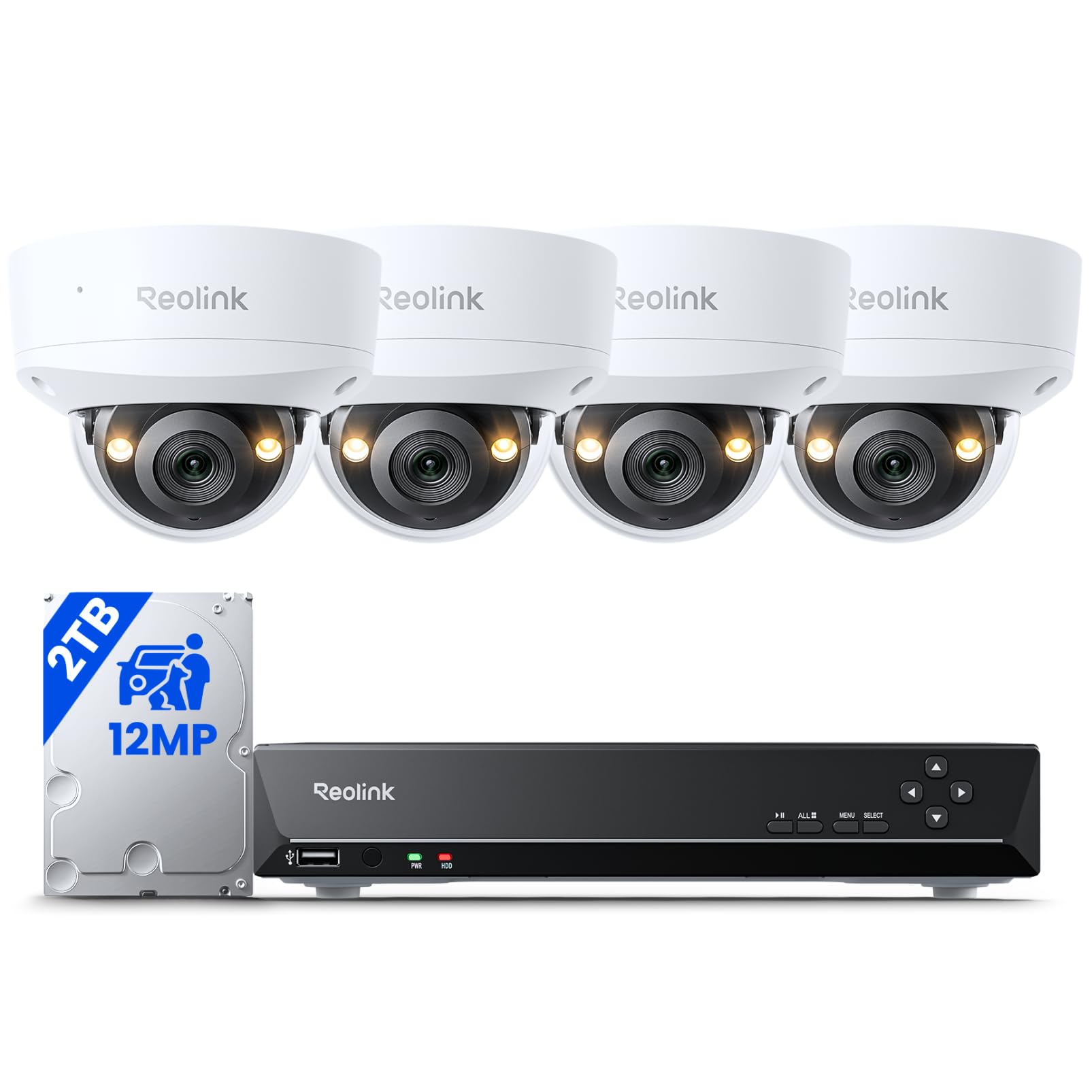 61YPtlPFVpL._SY1605_.jpg Reolink 12MP PoE Überwachungskamera Set mit 4 IK10 Aussenkameras – Intelligente Sicherheit für Privatgrundstücke – Bild 1