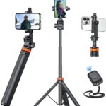 158cm Smartphone Stativ mit Fernbedienung – Ausziehbar & Drehbar für iPhone & Android