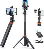 158cm Smartphone Stativ mit Fernbedienung – Ausziehbar & Drehbar für iPhone & Android