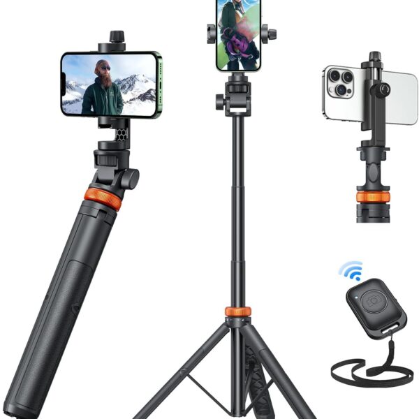 158cm Smartphone Stativ mit Fernbedienung – Ausziehbar & Drehbar für iPhone & Android