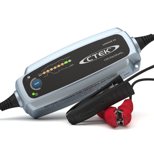 CTEK Lithium XS – 12V Intelligentes Ladegerät für LiFePO4-Batterien mit Connect and Forget