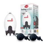 ROCKIT Kinderwagenschaukler Set – Wiederaufladbare Einschlafhilfe mit 2 Halterungen für Kinderwagen & Buggy