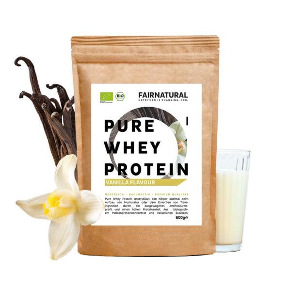 Fairprotein Bio Whey Protein Vanille 600g – Natürliches Eiweiss-Pulver aus Deutschland