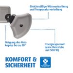 reer EasyHeat Wickeltisch-Wärmestrahler 500W – Wandmontage für sichere Babywärme – Bild 6