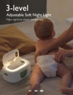 Momcozy Feuchttuchwärmer mit Federdesign – 4 Heizmodi & Nachtlicht für Babys – Bild 5
