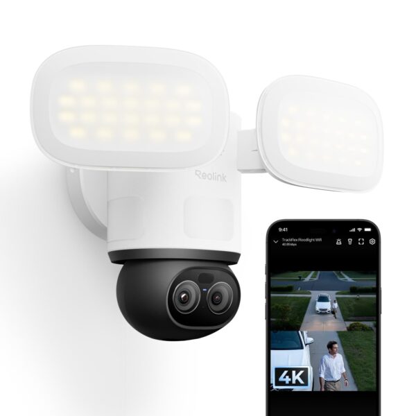 Reolink TrackFlex 4K PTZ Überwachungskamera mit 3000 Lumen Flutlicht & Auto-Tracking