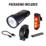 SIGMA Aura 100/Blaze Link Fahrradlicht Set – 100 Lux Frontlicht mit Bremsfunktion – Bild 2