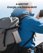 A ADDTOP Solar Power Bank 20000mAh – Kabelloses Schnellladen & Taschenlampe für Outdoor – Bild 7